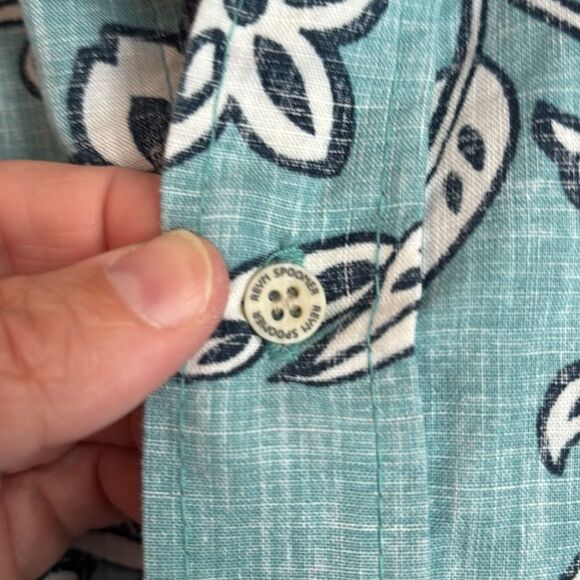Reyn Spooner vintage Men’s Blue and White Hawaiian Casual Button Down Shirt XXL - Picture 4 of 9